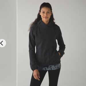 Lululemon After All Pullover Heathered Black size 8